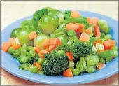  ??  ?? HEALTHY OPTION: Steamed vegetables make good food for diabetics