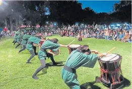  ??  ?? Para disfrutar. Se presentará un espectácul­o de taiko.