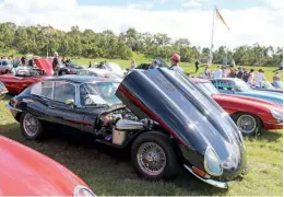  ??  ?? ABOVE: Mike’s E-type was there, and yes a FOR SALE sign is on it...