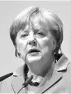  ??  ?? Angela Merkel