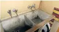  ??  ?? FILTHY CONDITIONS: A| bathroom at the Allan Hendricks old age home
