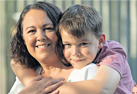  ??  ?? Above, Nicola Jenkin and her son Logan, 8. Right, Lila Veasey, 13, who self-harmed and made daily bids to abscond from Sheffield Children’s Hospital