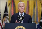  ?? EVAN VUCCI — THE ASSOCIATED PRESS ?? President Joe Biden said Thursday the American troop withdrawal from Afghanista­n will conclude on Aug. 31. The war lasted nearly 20years.