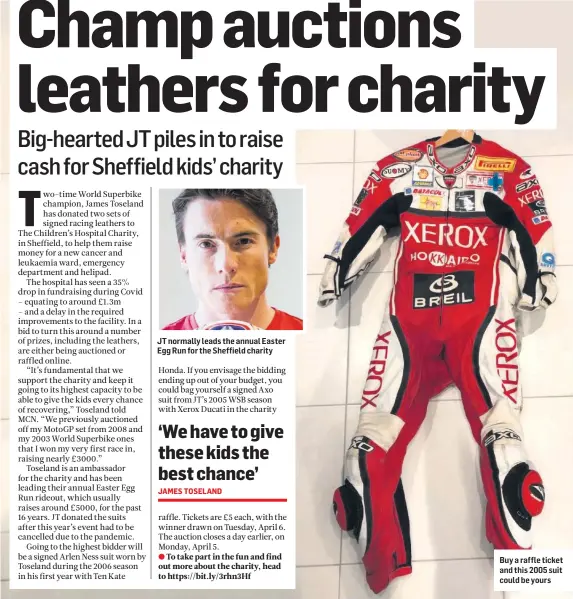  ?? JAMES TOSELAND ?? Buy a raffle ticket and this 2005 suit could be yours