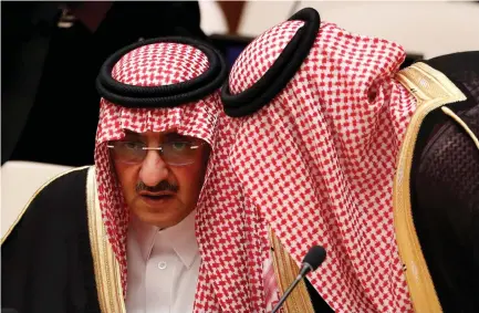  ??  ?? FORMER CROWN Prince Muhammad bin Nayef of Saudi Arabia at the United Nations General Assembly in New York last year.