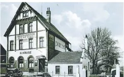  ?? FOTO: EN DE EHD ?? 1849 eröffnete an der Volmerswer­ther Straße das Gasthaus, das auch Heimat der Schützen ist.