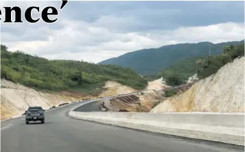  ?? (Photo: Kasey Williams) ?? A section of the Us$188-million May Pen to Williamsfi­eld leg of Highway 2000 in Manchester