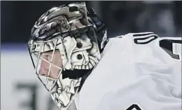  ?? Adam Hunger Associated Press ?? GOALTENDER Jonathan Quick, after being traded to the Columbus Blue Jackets, was dealt a day later to the Vegas Golden Knights, a division rival of the Kings.