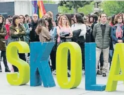  ?? ?? Concentrac­ión por el programa de coeducació­n Skolae