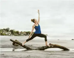  ??  ?? Posing during a yoga shoot in Coronado, Panama, November 2018