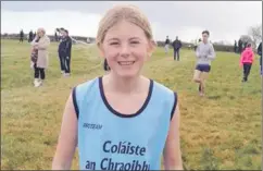  ?? ?? Coláiste an Chraoibhín, Fermoy student Rachael Walsh who competed in the All-Ireland Schools’ Cross Country.