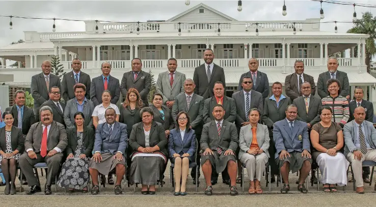  ?? Photo: DEPTFO News ?? Senior officials and participan­ts at the official opening of the Advanced Diplomatic Protocol Training organised by Fiji and Singapore.