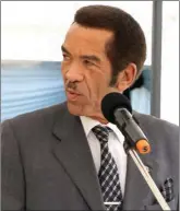  ?? ?? Former president Khama