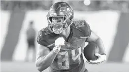  ?? MARK LOMOGLIO/AP ?? Buccaneers tight end Cameron Brate during the second half against the Steelers on Sept. 24.