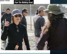  ??  ?? Hurd on set making Fear The Walking Dead.
