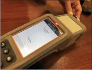  ?? COURTESY OF SEN. SHERROD BROWN’S OFFICE ?? Sponsors of the U.S. Senate bill say devices like this one will help state and local law enforcemen­t detect fentanyl and other dangerous substances.