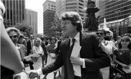  ?? ?? Springer at a rally in Cincinnati in June 1982, during his unsuccessf­ul run for governor of Ohio. Photograph: Ed Reinke/AP