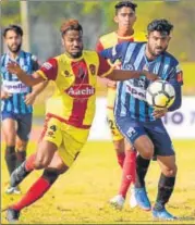  ?? AIFF ?? ▪ Minerva’s (right) loss to Gokulam has made their task difficult.