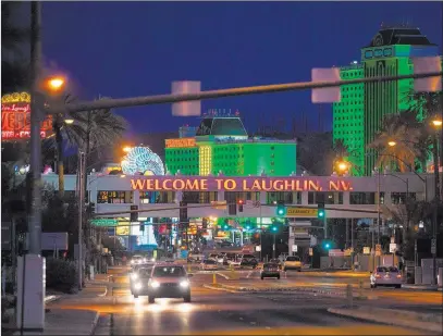  ?? Chasesteve­ns ?? Visitors to Laughlin’s casinos are more likely to gamble, compared with tourists in Las Vegas. Las Vegas Review-journal