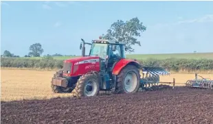  ??  ?? Sorely missed – Andrew Panton ploughing at Stenton Farm.