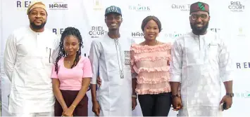  ?? ?? L-R: Toye Ogundoyin, CEO, Crowntech Constructi­on Company; Akangbe Boluwatife Marie, Real Estate marketer in Ibadan; Kolade Adepoju, CEO, Riel Homes; Olaosebika­n Imoleayo, real estate consultant in Ibadan; and Kazeem Bolarinwa, former special adviser to Oyo State governor on youth and sports, at the realtors’ conference in Ibadan recently.