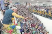  ?? ANI ?? Prime Minister Narendra Modi at Esplanade metro station during the inaugurati­on and the foundation stone laying of multiple connectivi­ty projects in Kolkata on March 6.