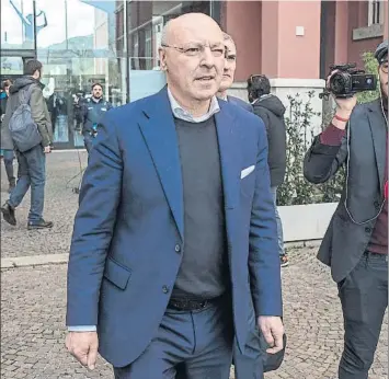  ?? FOTO: AP ?? Beppe Marotta El dirigente del Inter habló ayer del futuro de Lautaro Martínez