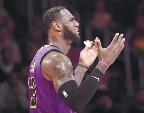  ?? AP FOTO ?? TOUGH SEASON. LeBron James and the Los Angeles Lakers have only won thrice in 15 games since the All-Star break and are out of the playoffs hunt.