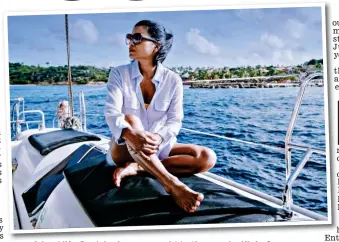  ?? ?? Island life: Daytrippin­g on a yacht to the nearby Klein Curacao