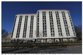  ?? (Arkansas Democrat-Gazette/Thomas Metthe) ?? The Cumberland Towers Apartments on East Eighth Street in Little Rock is one of the public housing units in line to benefit from a nearly $25 million federal grant for capital improvemen­ts.