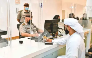  ??  ?? The Customer Happiness Centre of GDRFA — Dubai at Terminal 3 of Dubai Internatio­nal Airport renewed 3,200 passports of Emiratis in the first half of this year.