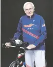 ?? COURTESY PHOTO ?? Santa Fe triathlete Hunter Temple, 83, recently was inducted into the Promfet School’s Athletic Hall of Fame.