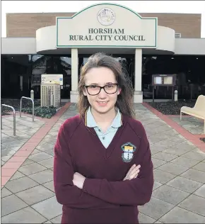  ??  ?? CALLING FOR CHANGE: Horsham youth councillor Bethany Arnup wants the voting age lowered to 16 or 17. Picture: PAUL CARRACHER