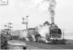  ?? JOHN H. BIRD/SOUTHERN-IMAGES ?? On April 3 1976 No. 841 sets out from Manningtre­e on its inaugural main line run, the ‘East Anglian’, organised by the Essex Locomotive Society, which originated behind a Class 37 from Liverpool Street. The ‘S15’ was due to work a return trip to...