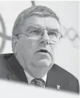  ?? FABRICE COFFRINI, AFP/ GETTY IMAGES ?? Thomas Bach will leave decisions up to federation­s.