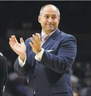  ?? Jessica Hill / Associated Press ?? UConn athletic director David Benedict attends a women’s basketball game in Storrs in 2016.