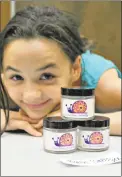  ?? Contribute­d photo ?? Beatrice Lipp, a student at Workspace Education, with her line of organic beauty products, Patushe by Beatrice. Lipp is among the students selling products from 10 a.m. to noon Saturday at Workspace Education in Bethel.