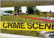  ??  ?? The Palm Beach County Sheriff’s Office secured the scene where the remains were found overnight until an anthropolo­gist arrived Tuesday morning.