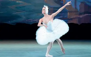 ??  ?? EtoileUn momento del balletto dell’Ucraina che sarà in scena oggi a Verona. In pista la prima ballerina