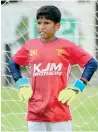  ??  ?? Dinuka Bandara, Young Footballer selected to represent Sri Lanka at the F4F Programme in Russia