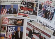  ??  ?? German newspapers report Biden’s victory.