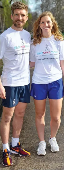  ??  ?? Fighting fit: Joe and his sister Grace will run 156 miles