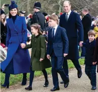  ?? ?? Close family: Kate and William on Christmas Day with Charlotte, George and Louis