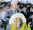  ?? AP ?? United Nations Secretary-General Antonio Guterres in Nagasaki yesterday.