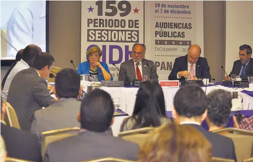  ??  ?? Audiencia. La Comisión Interameri­cana de Derechos Humanos (CIDH) realiza desde la semana pasada su período de sesiones ordinarias.