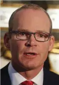  ??  ?? Talks: Simon Coveney spoke in Belfast yesterday