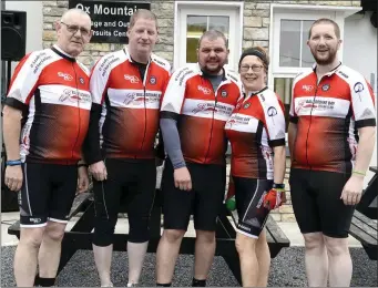  ??  ?? Members of the the Ballisodar­e Bay Cycling club before the race.