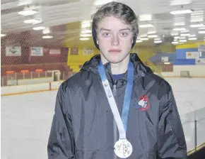  ?? FRAM DINSHAW/TRURO NEWS ?? As a Team Canada hockey player in the Deaflympic­s, Brent Walters won silver and was voted most-valuable player.