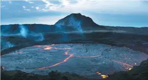  ??  ?? A crater of Erta Ale, an active volcano in Ethiopia.