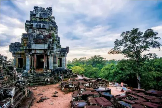  ??  ?? Ta Keo, in the Angkor Archaeolog­ical Park of Siem Reap, Cambodia, is a temple-mountain dedicated to the Hindu god, Shiva. Built during the reign of Jayavarman V, it is considered an example of the so-called Khleang style. — IC